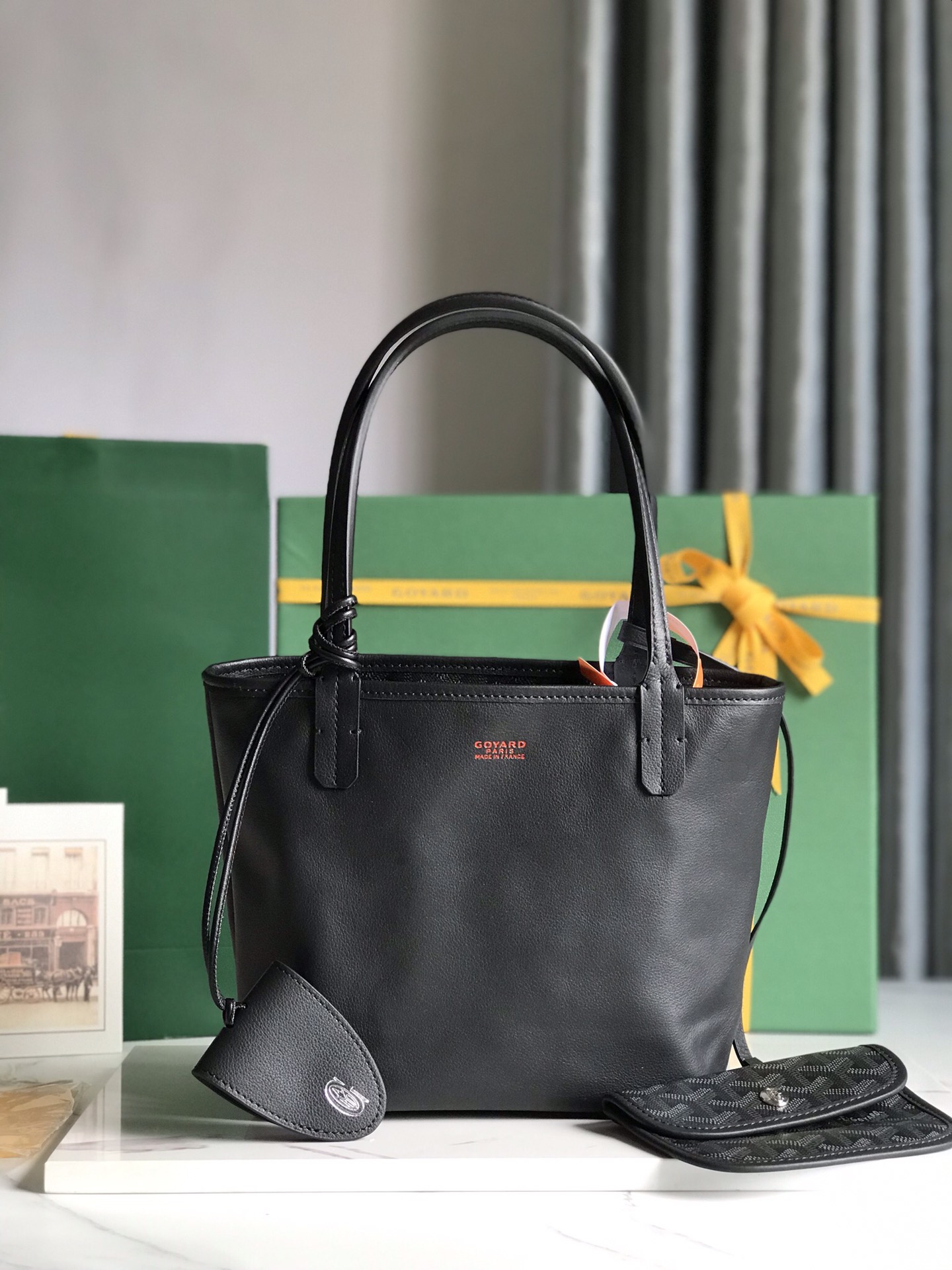 Anjou Mini Reversible Tote Bag In Black